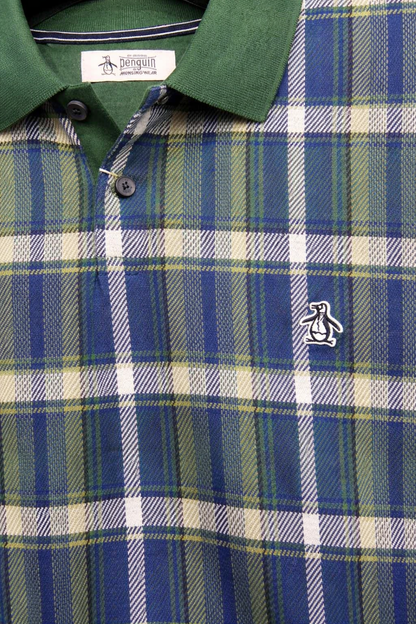 Original Penguin Jacquard Front Plaid Polo - ANTHEM