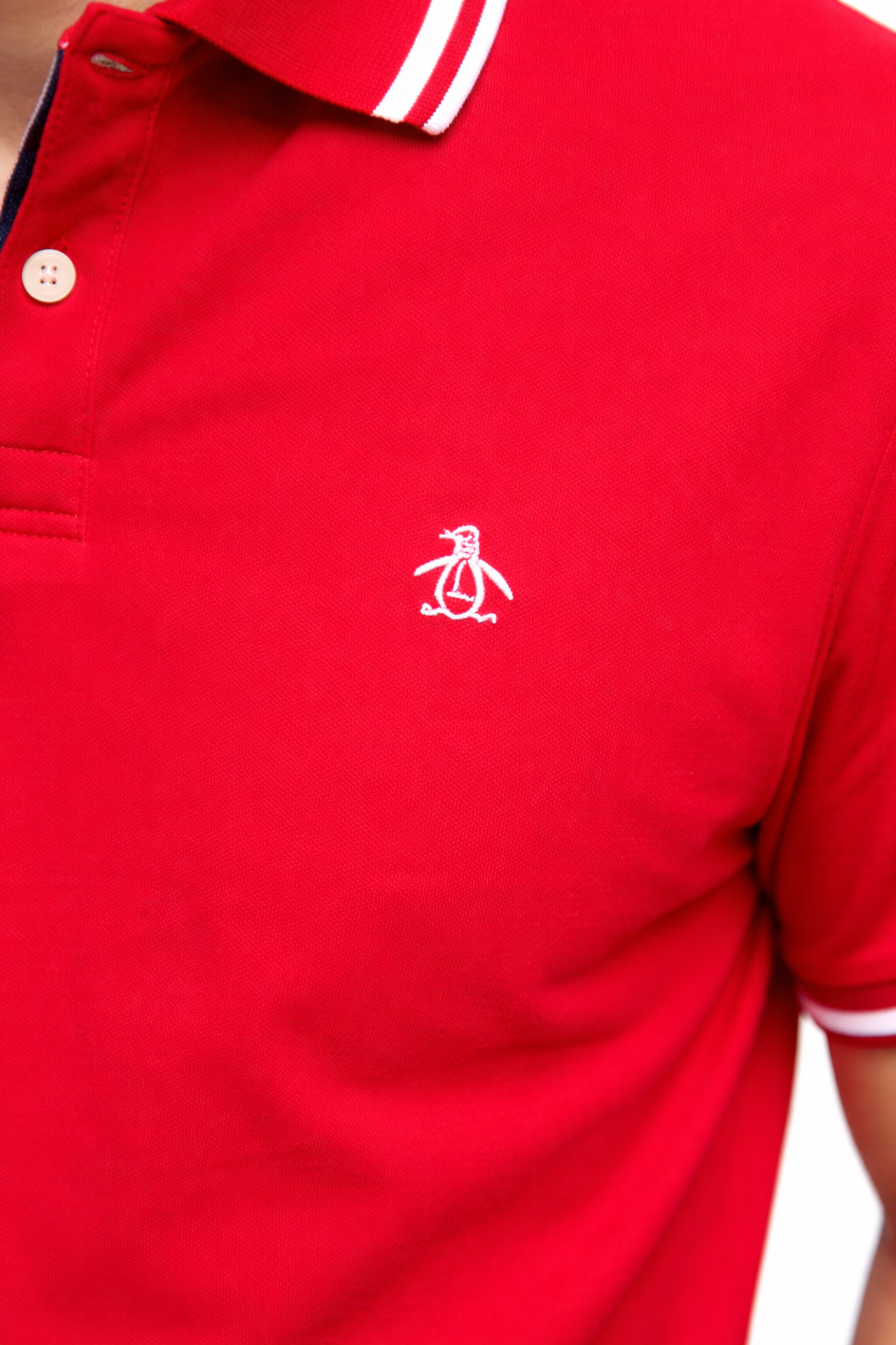 Original Penguin Cotton Interlock Tipped Polo - ANTHEM