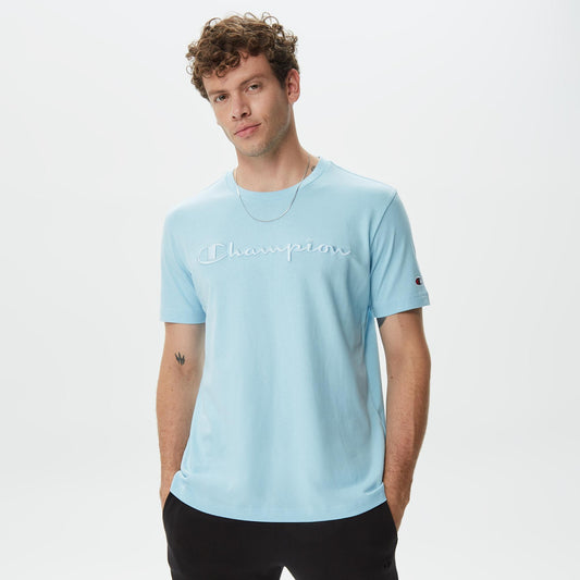 Champion Europe Men’s Crewneck Tee with Embroidered – Honeydew - ANTHEM