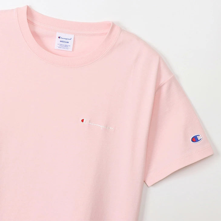 Champion Japan Round Neck Womens Short Sleeve Tee Pale Pink