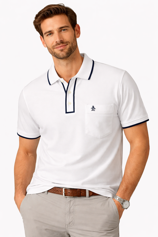 Original Penguin Earl Organic Pique Sticker Pete Polo