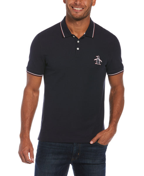 Original Penguin Mega Pete Short Sleeve Polo Shirt - Dark Sapphire - ANTHEM