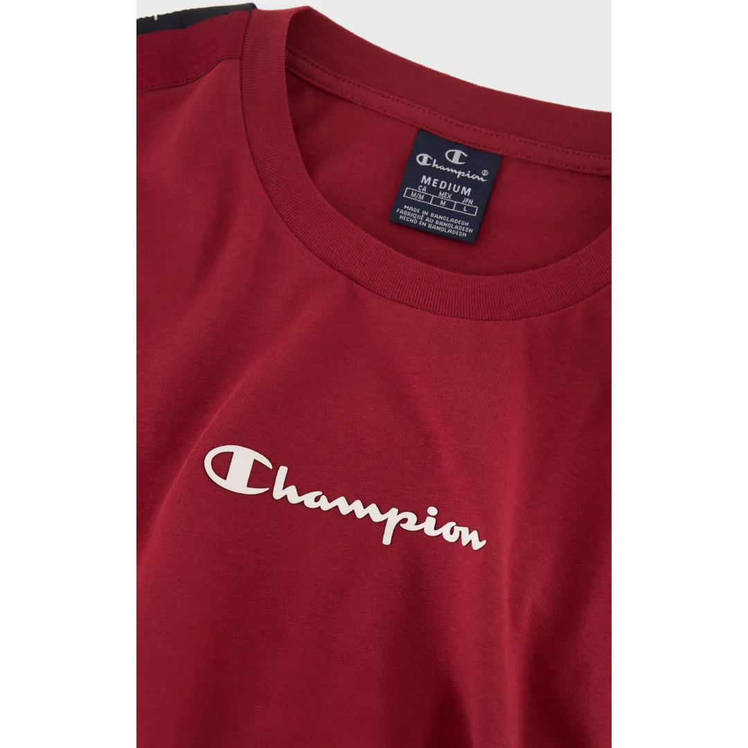 Champion Europe Men Crewneck Tee - Burgundy - ANTHEM