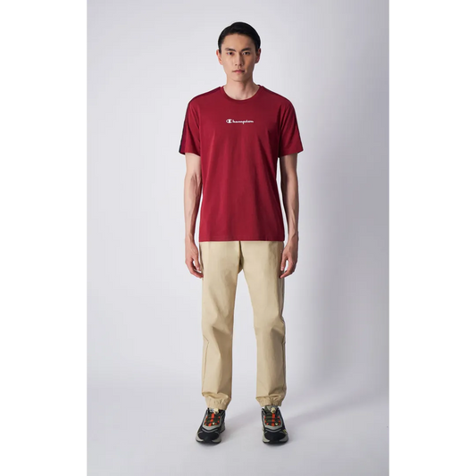 Champion Europe Men Crewneck Tee - Burgundy - ANTHEM