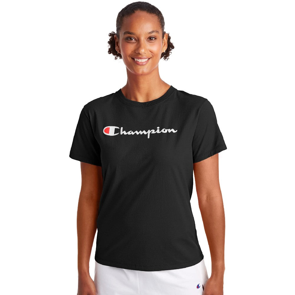 Champion USA Womens Classic Tee - Black - ANTHEM