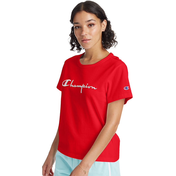 Champion USA Womens The Girlfriend T-shirt - Scarlet