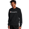 Champion USA Powerblend Graphic Crew Neck Long Sleeve Sweatshirt - Black