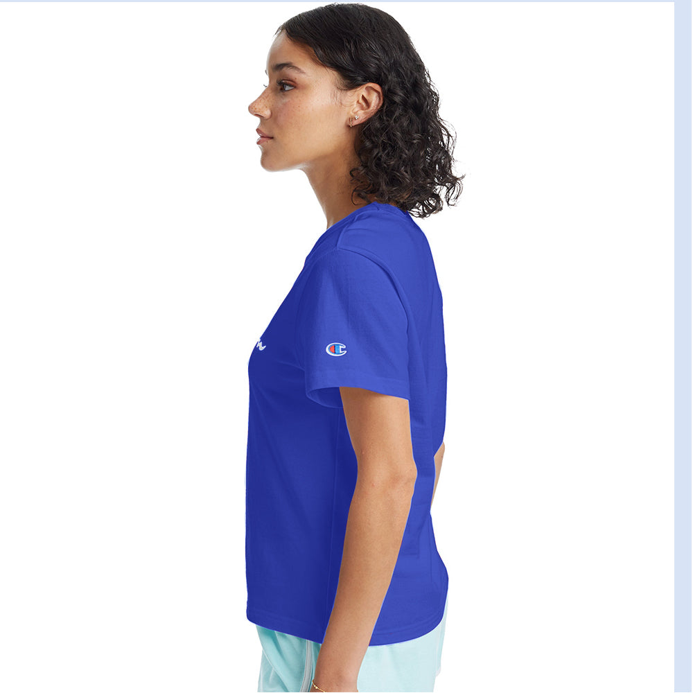 Champion USA Womens The Girlfriend Tee - Deep Blue Water - ANTHEM
